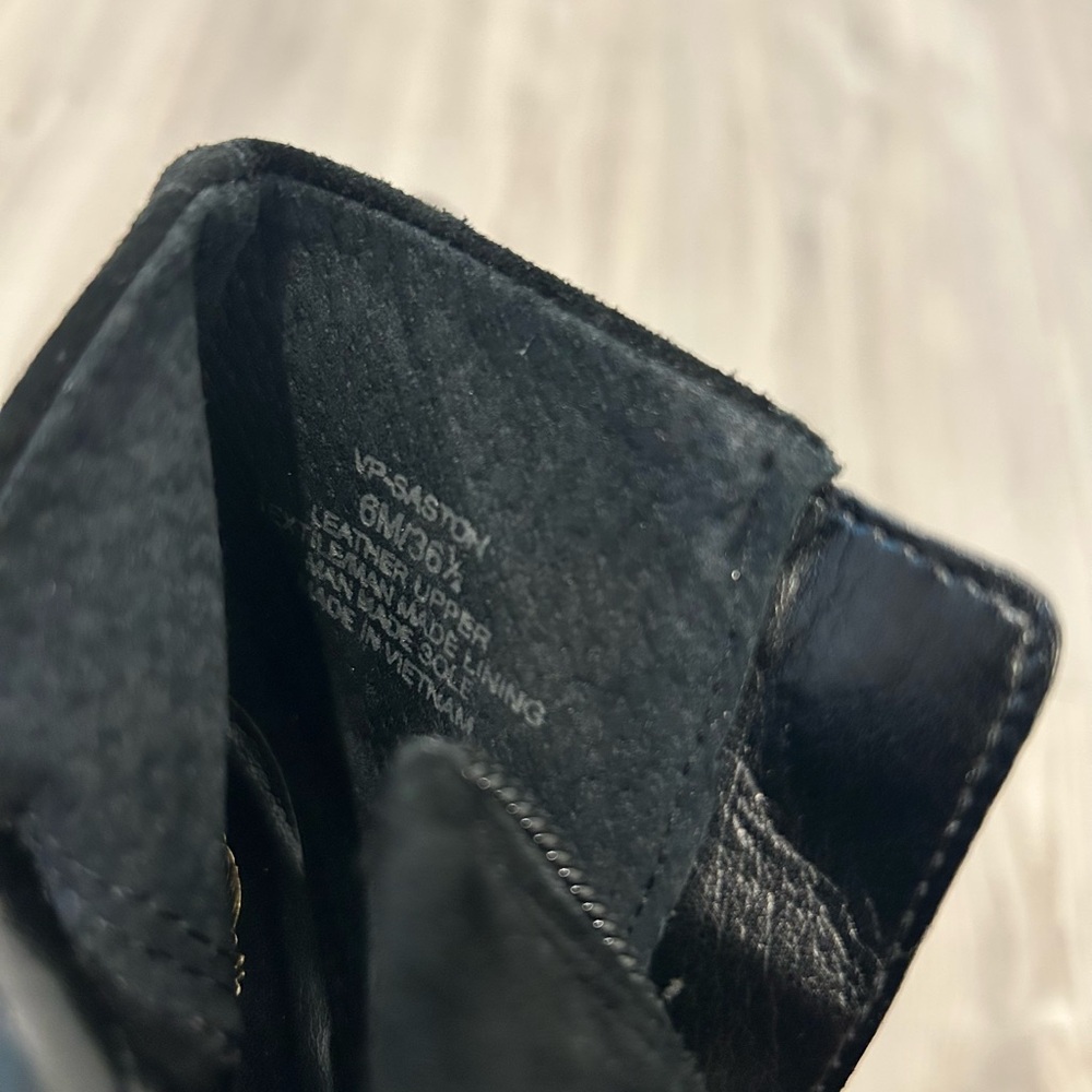 Vince Camuto Black Suede Pointed Toe Ankle Booties - Picture 8 of 9